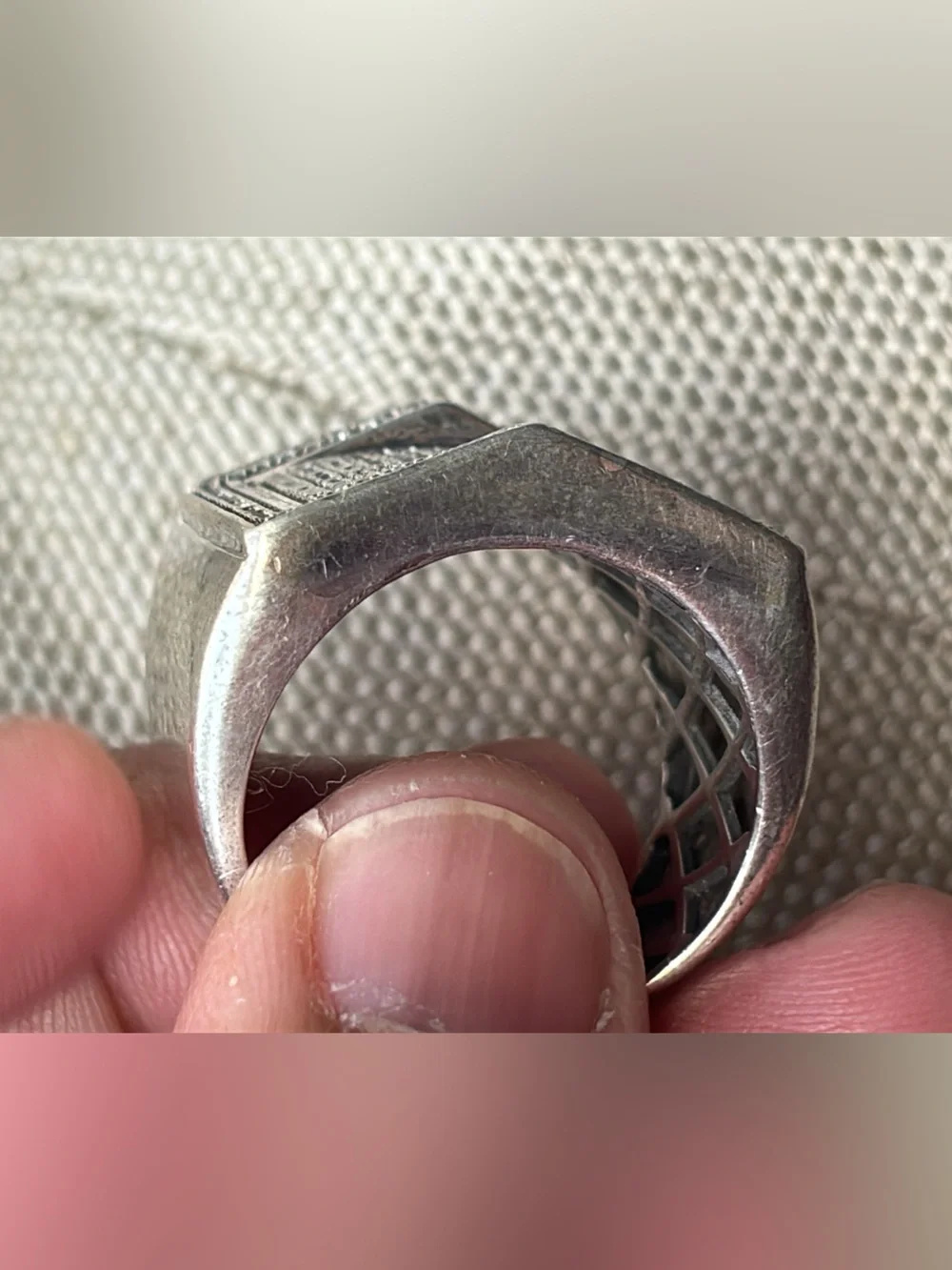 Sterling Silver with Pave Diamond Ring Statement Ring